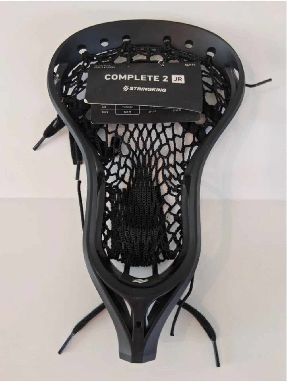 StringKing Complete 2 Jr. Youth Lacrosse Black/Black NEW NWT *Head Only*